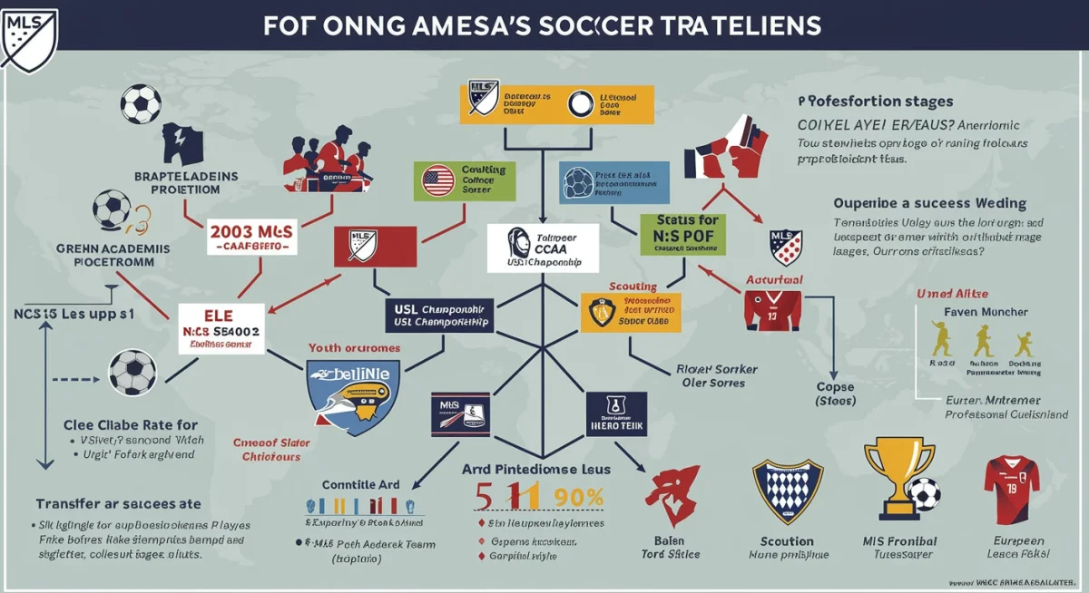 Pathway of young American soccer talent to European leagues.