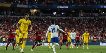 Dynamic stadium shot capturing the essence of the 2026 playoff intensity